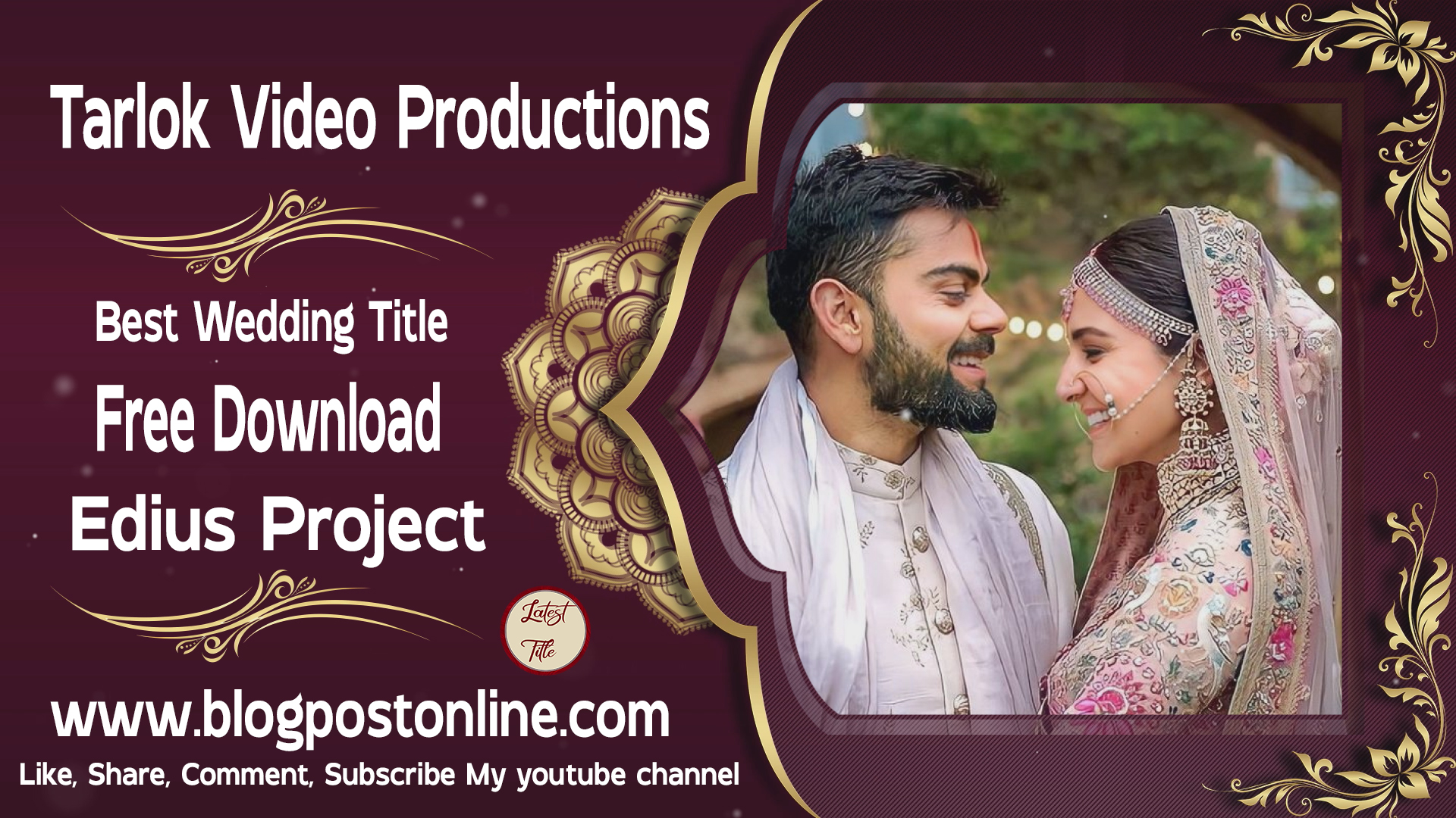 Best Wedding Title Project in Edius